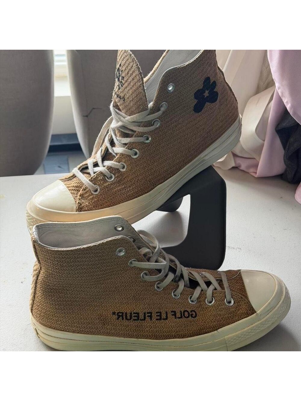 Converse Golf Le Fleur High Top Sneakers Brown Size 10.5